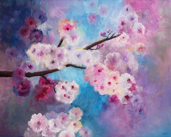Blossom acrylic painting