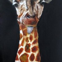 2010 - 7" x 16" in Acrylics Cheeky Giraffe