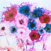 Anenomes in Ink - 2022 - Alcohol Inks Anenomes in Ink