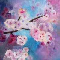 Blossom acrylic painting