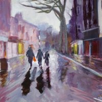 Chichester in the Rain - 2019 - Acrylics Chichester in the Rain