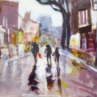 Chichester in the Rain - 2019 - Acrylics Chichester in the Rain