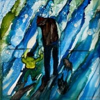 A Little Walk - 2023 - Alcohol Ink A Little Walk