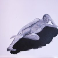 <a href="https://www.artfinder.com/manage/yasminfrench/product/man-resting-nude/" >Buy on Artfinder</a> Reclining Nude Man