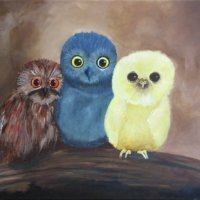 2014 - Acrylics on Canvas Owl