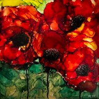 Poppies - 2023 - Alcohol Ink Poppies