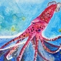 Squid - 2024 - Gouache Squid